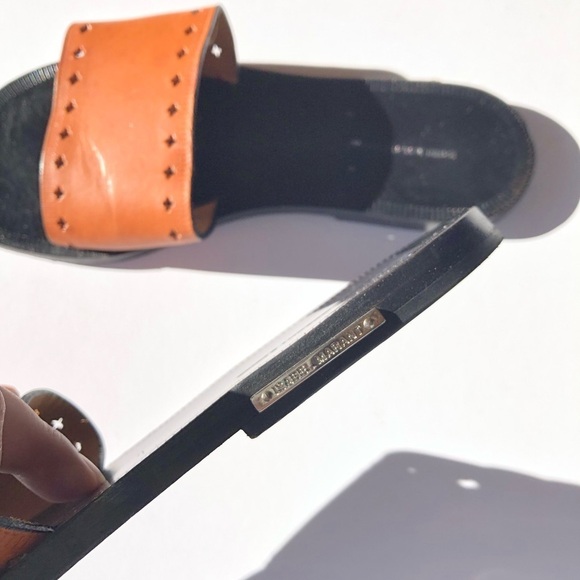 Isabel Marant Etoile Jiany Cognac Cut Out Leather Slide Sandals 38 - Picture 12 of 13